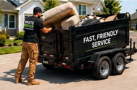 Waste Driver truck with end dump trailer